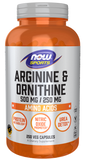 アルギニン & オルニチン 500 mg / 250 mg 250ベジカプセル Now Foods