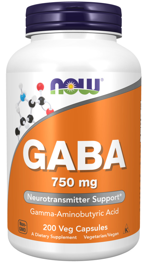 GABA（ギャバ） 750 mg 200べジカプセルNOW Foods（ナウフーズ）