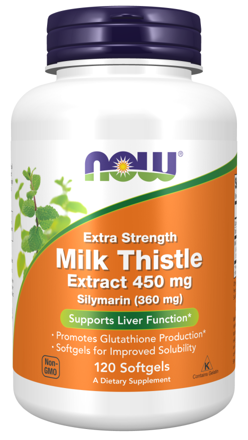ミルクシスル（オオアザミエキス）、エクストラストレングス 450 mg 120ソフトジェルNOW Foods（ナウフーズ）