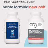 アレルギーリサーチグループ Allergy Research Group マルチビタミン ミネラル　鉄と銅を含まない　Multi-Vi-Min without Copper & Iron　150カプセル