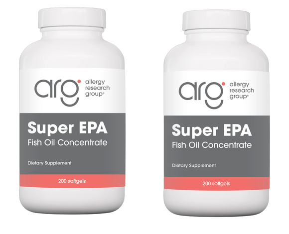 アレルギーリサーチグループ Allergy Research Group スーパーＥＰＡ & DHA フィッシュオイルコンセントレイト　水銀除去済　200ソフトジェル　2ボトルセット