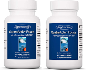 アレルギーリサーチグループ Allergy Research Group QuatreActiv　Folate　葉酸　90ベジタリアンカプセル2ボトルセット