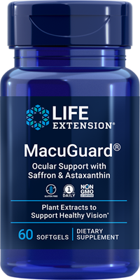 LifeExtension(ライフエクステンション）マキュガード（サフランとアスタキサンチン含有）60ソフトジェル