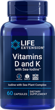 LifeExtension(ライフエクステンション）ビタミンDおよびK （Sea-Iodineを含む）60カプセル