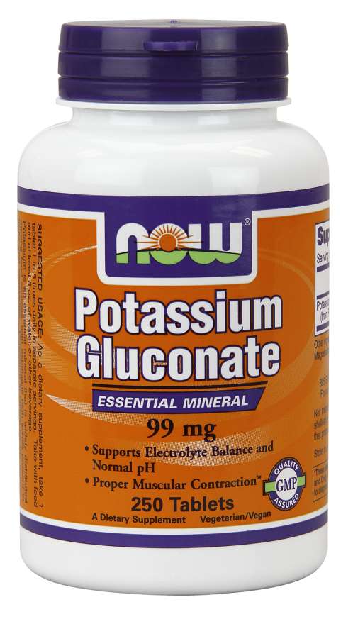 グルコン酸カリウム Potassium Gluconate 99mg 250タブレット NOW Foods（ナウフーズ）