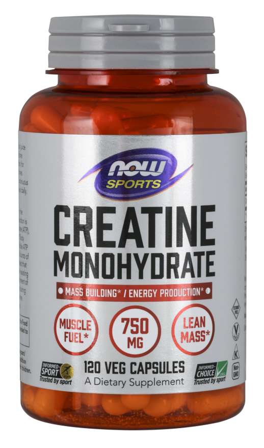 Creatine Monohydrate　クレアチン一水和物パウダー750mg120ベジカプセル NOW Foods（ナウフーズ）