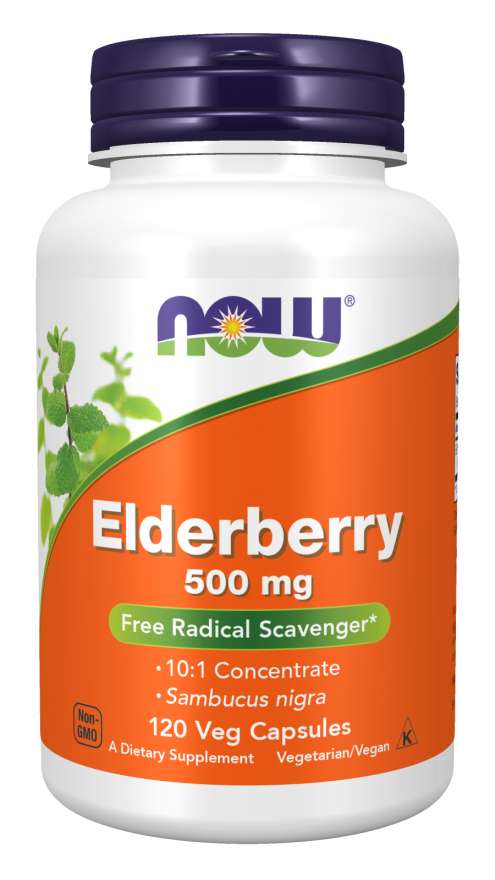 エルダーベリー500mg　120ベジカプセル NOW Foods（ナウフーズ）