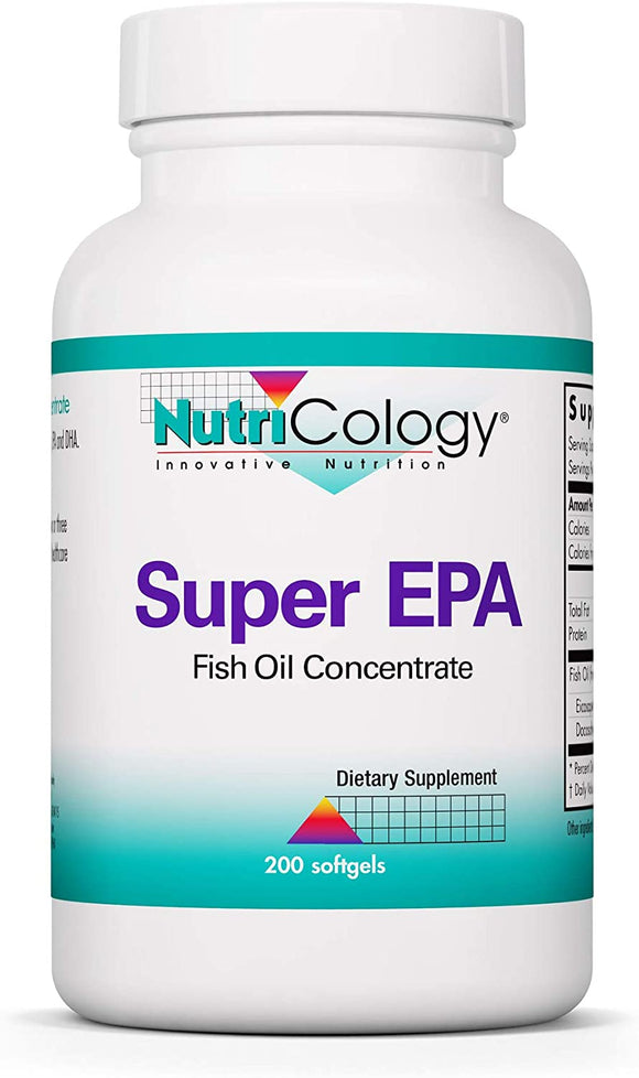 NutriCology（ニュートリコロジー） スーパーＥＰＡ & DHA フィッシュオイルコンセントレイト　水銀除去済　200ソフトジェル