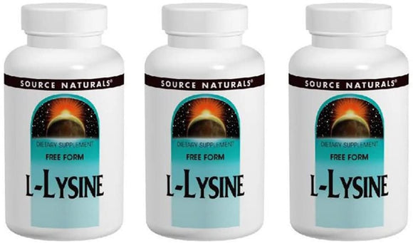 ソースナチュラルズ,　L-リジン(L-Lysine) 1000mg 250錠 3ボトル