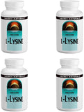 ソースナチュラルズ,　L-リジン(L-Lysine) 1000mg 250錠　4ボトル