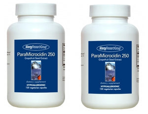 アレルギーリサーチグループ Allergy Research Group グレープフルーツシードエキス 250mg　（ParaMicrocidin 250 Mg ) 120ベジタリアンカプセル　2ボトルセット