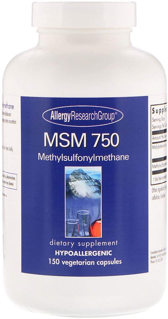 アレルギーリサーチ　ＭＳＭ（メチルスルフォニルメタン）750mg 150 ベジタリアンカプセル