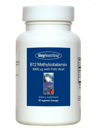 アレルギーリサーチグループ，B12メチルコバラミン50ベジタリアントローチ　ボトル画像
