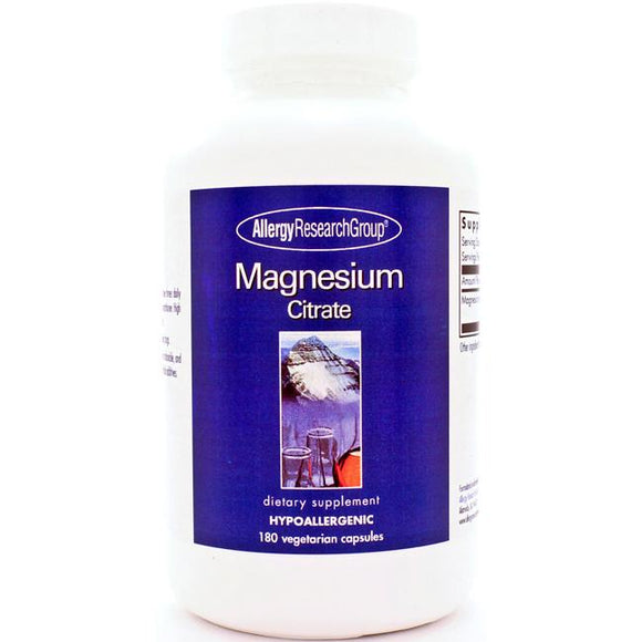 アレルギーリサーチグループ Allergy Research Group クエン酸マグネシウム　Magnesium Citrate 180ベジタリアンカプセル